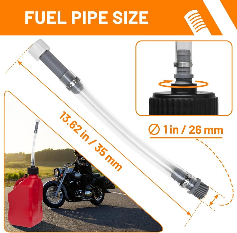 mapleza 2 PCS High - Performance Racing & Household Gas Can Hoses with 4 PCS Fuel Jug Vent Caps Fuel Can Hose Suitable for 3/5/5.5 Gallon VP Fuel Jugs - Image 2